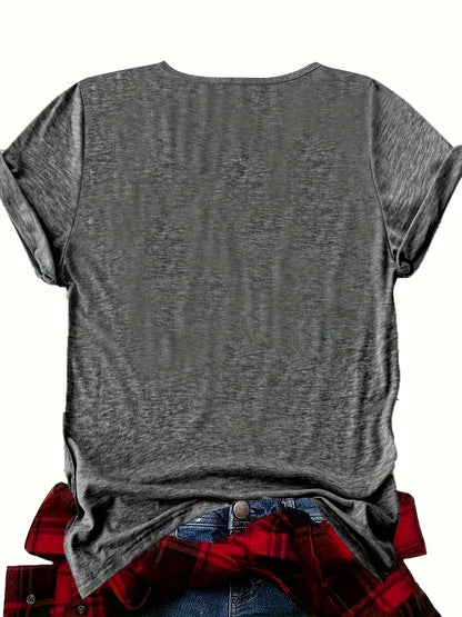 Dame statement T-skjorte med tekst og avslappede jeansshorts – Morsomt sommerantrekk, casual stil
