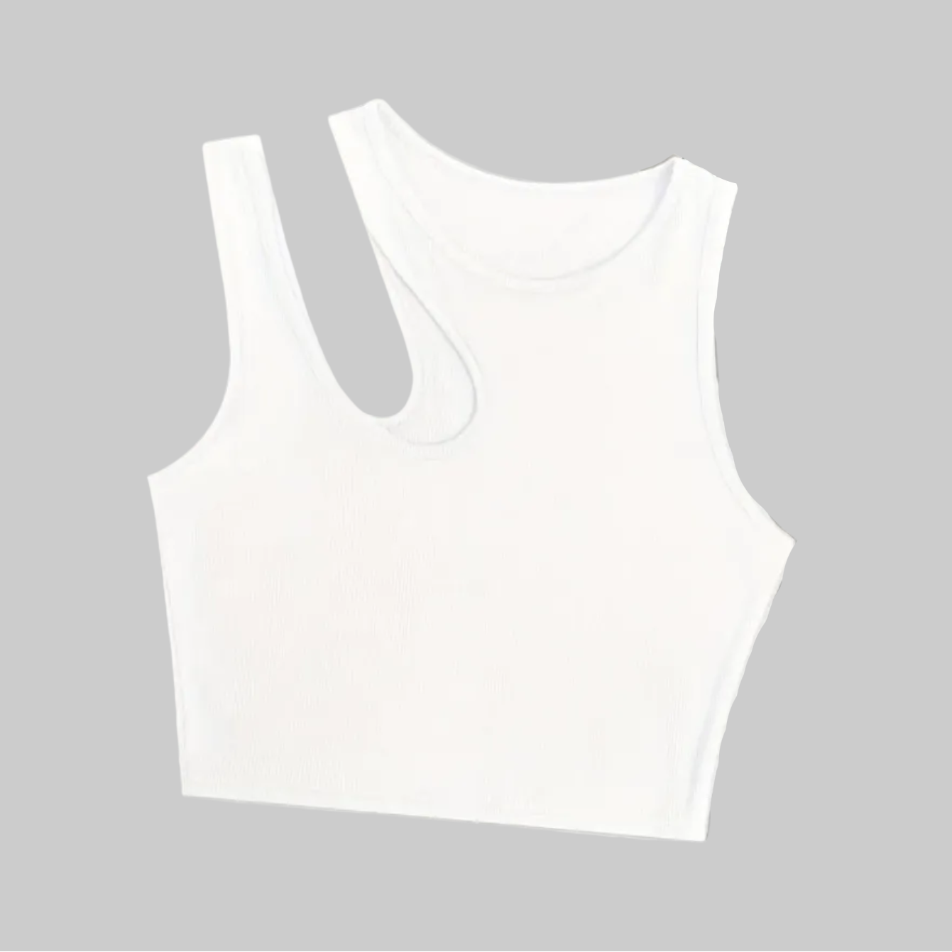 Dames asymmetrische crop top voor de zomer – modieus vrijetijds- en feesttopje