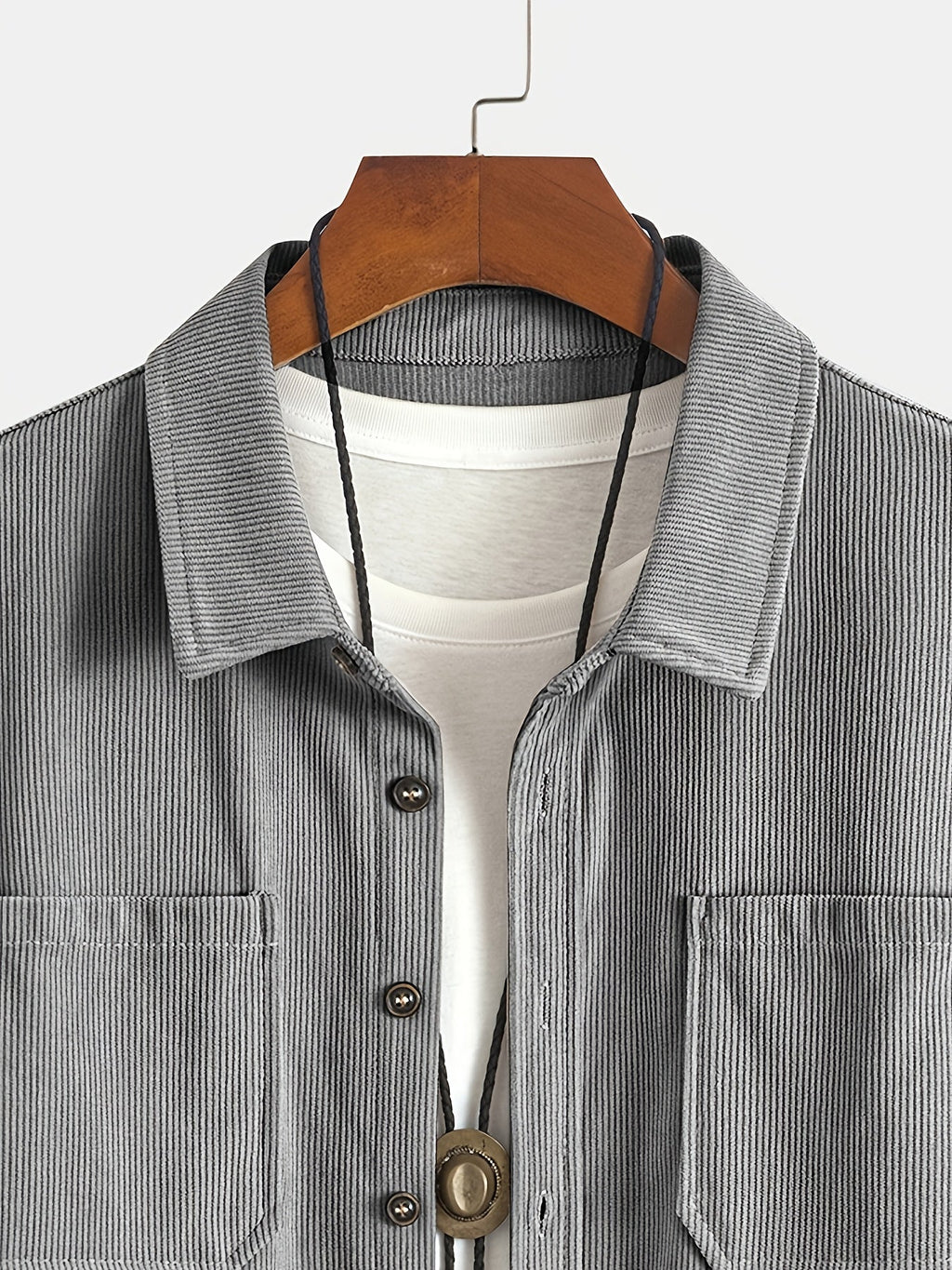 Bryce | Overshirt met lange mouwen, zakken en knopen voor heren