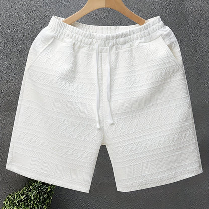Herren Freizeitshorts mit Strukturmuster – Modernes Design für Alltag & Sport