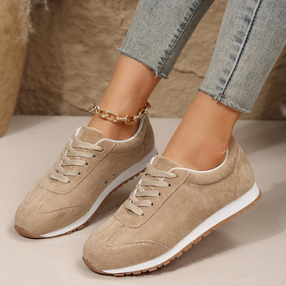 Sneaker donna classiche comode con lacci per tempo libero, quotidiano e passeggiate