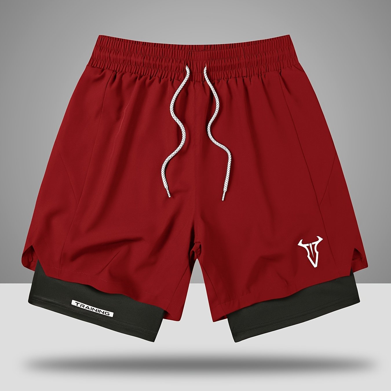 Pantaloncini da allenamento uomo fitness sport taglio regolare con coulisse e tasche laterali
