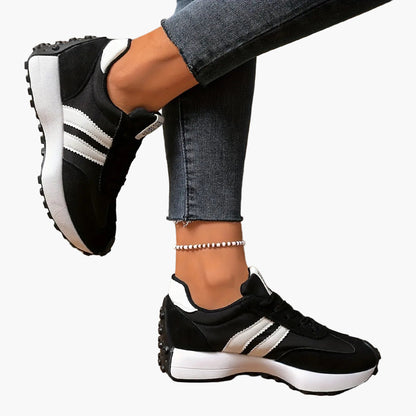 Sneaker donna retrò per tutti i giorni e tempo libero – Stile sportivo con strisce