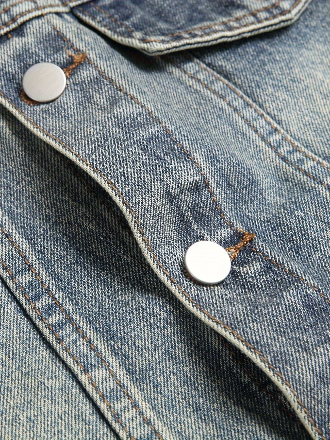 Gilet di jeans da uomo blu senza maniche effetto distressed