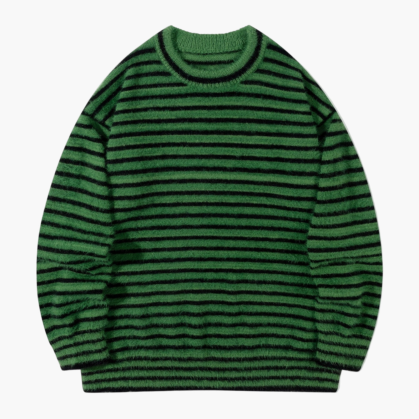 Herre streetwear oversized striktrøje med striber – afslappet efterårs-/vinterlook