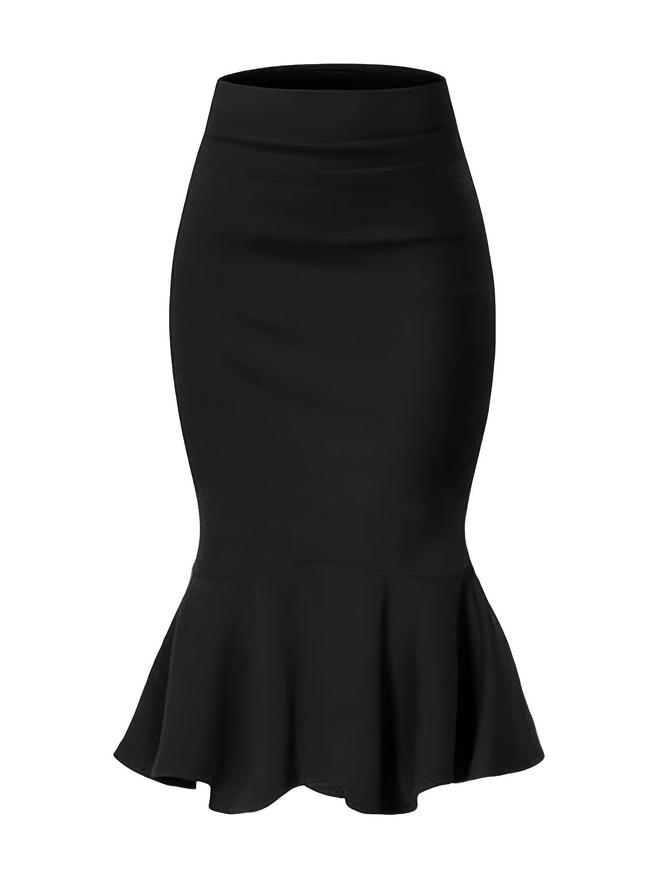 Dame Fishtail Midinederdel Elegant Business Feststil