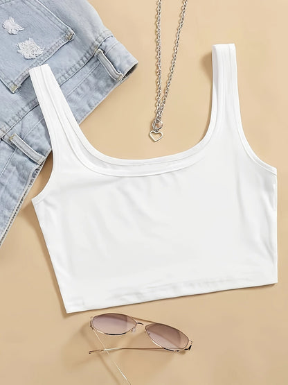 Dame Sporty Basic Tanktop med Stroppet Rygg – Ideell for Vår og Sommer