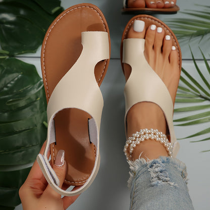 Dame sommersko elegante tåsplitter sandaler med rem – Komfortable fritidssko for hverdag og ferie