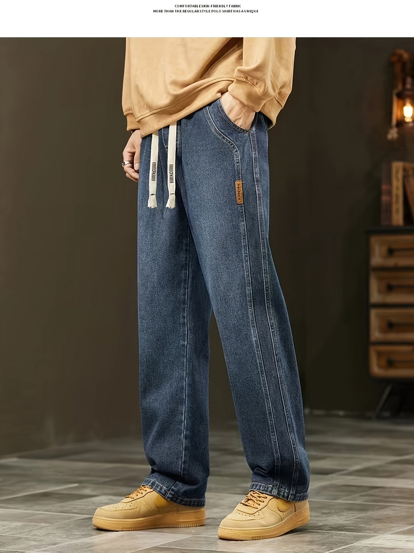 Herren Baggy Jeans im Loose Fit Streetwear Stil für Freizeit und Alltag