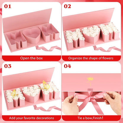 Geschenkbox für Frauen – Präsentationsbox in Buchstaben- und Herzform, stilvolles Geschenk für Muttertag oder besondere Anlässe