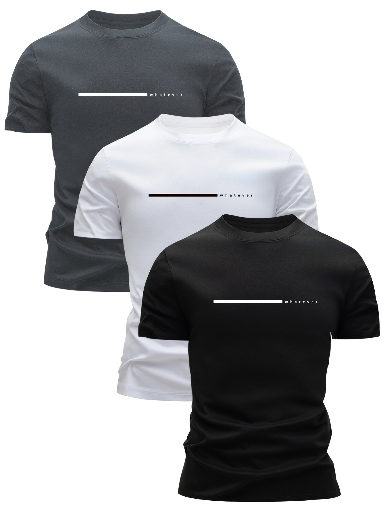 Herr T-shirt med modern minimaltryck - Casual streetwear för vardag och fritid