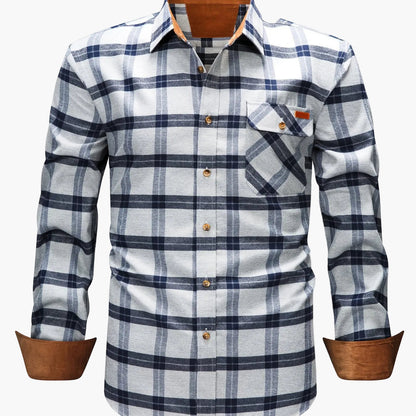 Camicia casual uomo a quadri manica lunga – Camicia moderna per tutti i giorni e ufficio