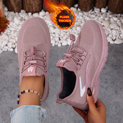 Sneakers invernali da donna foderati con sistema di allacciatura rapida