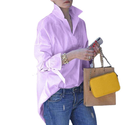 Dame oversized klassisk skjorte – Afslappet business- og fritidslook