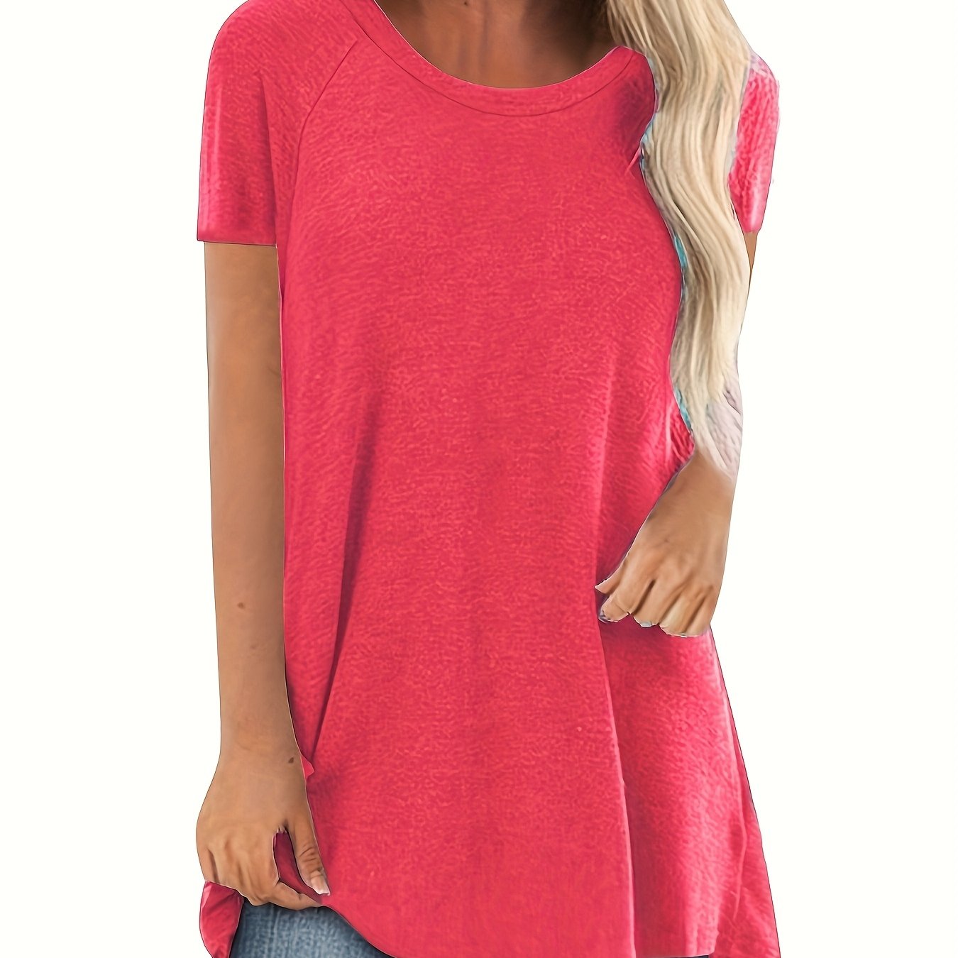 Tunica donna manica corta taglio ampio moda casual