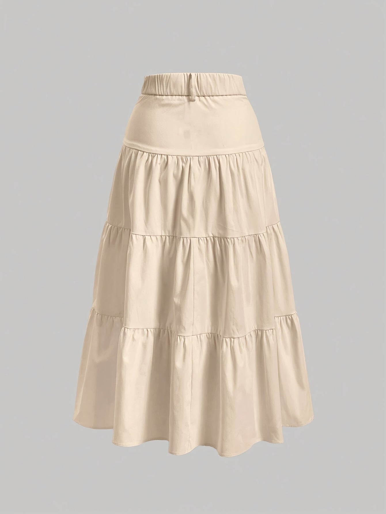 Damen Maxirock mit hoher Taille und Stufen-Design – Eleganter Freizeitrock für Frühling und Sommer