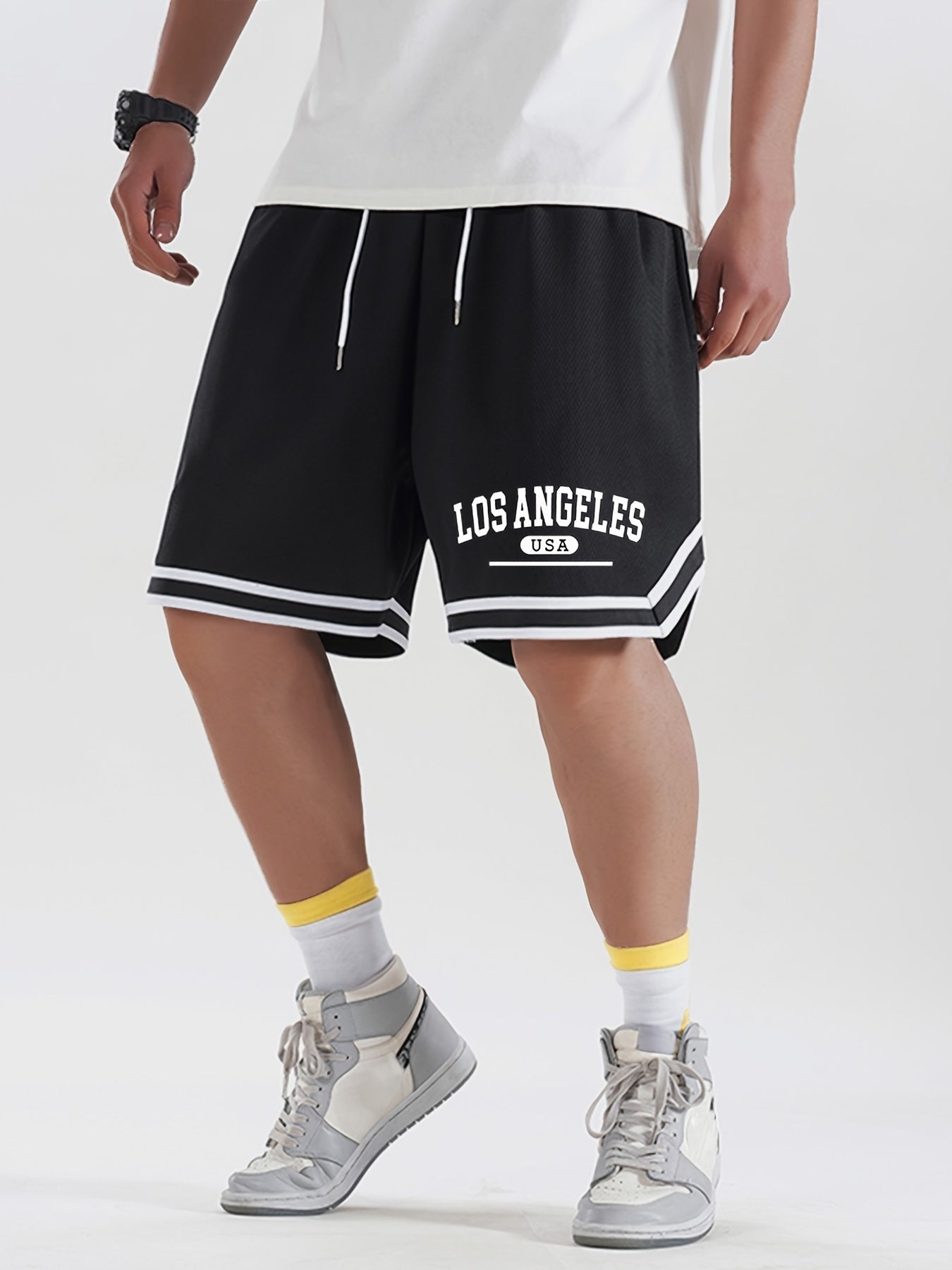 Herren Sportshorts Los Angeles USA – Lässige Basketball-Shorts mit Print für Fitness & Freizeit