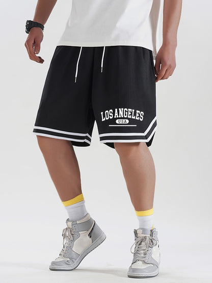 Herren Sportshorts Los Angeles USA – Lässige Basketball-Shorts mit Print für Fitness & Freizeit
