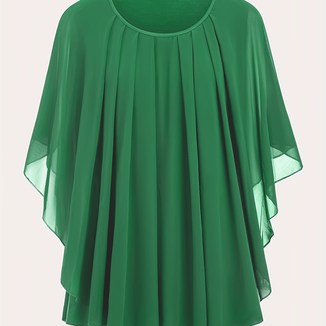 Damen Elegante Oversized Chiffon Bluse für Ausgehen – Stilvolle Flatterärmel, Lockerer Schnitt, Ideal für festliche Anlässe