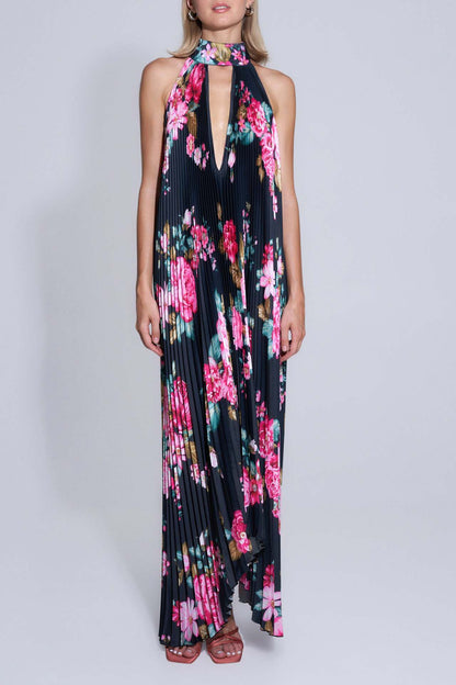 Chelsea – Vestido fluido con escote en V profundo y diseño de espalda descubierta