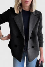 Emma | Blazer voor dames met gebreide mouwen en knopen