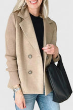 Emma | Blazer voor dames met gebreide mouwen en knopen