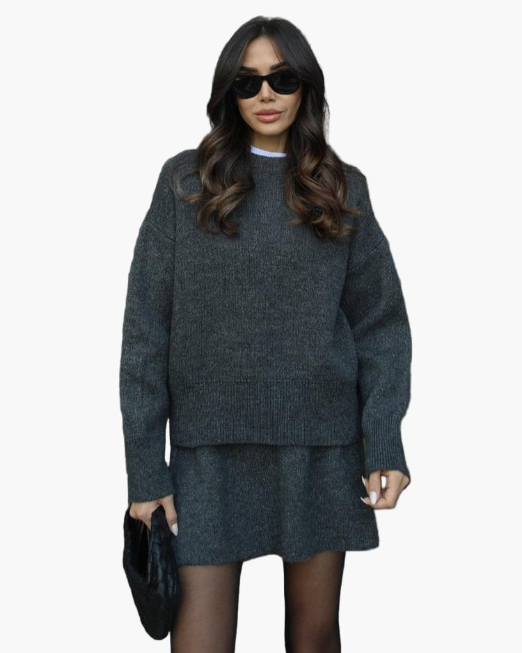 Damen Strickset Zweiteiler – Elegantes Herbst-Winter Outfit für Alltag & Freizeit