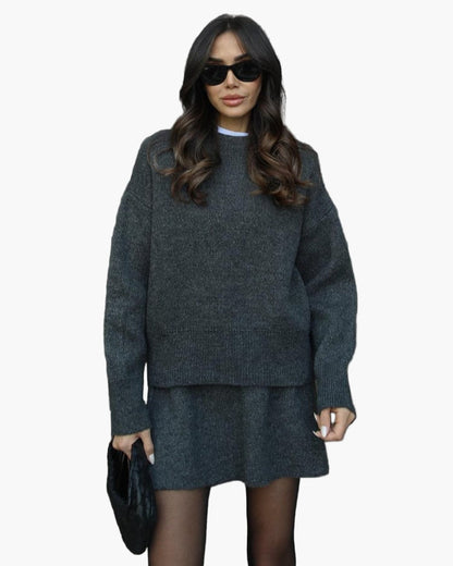 Damen Strickset Zweiteiler – Elegantes Herbst-Winter Outfit für Alltag & Freizeit