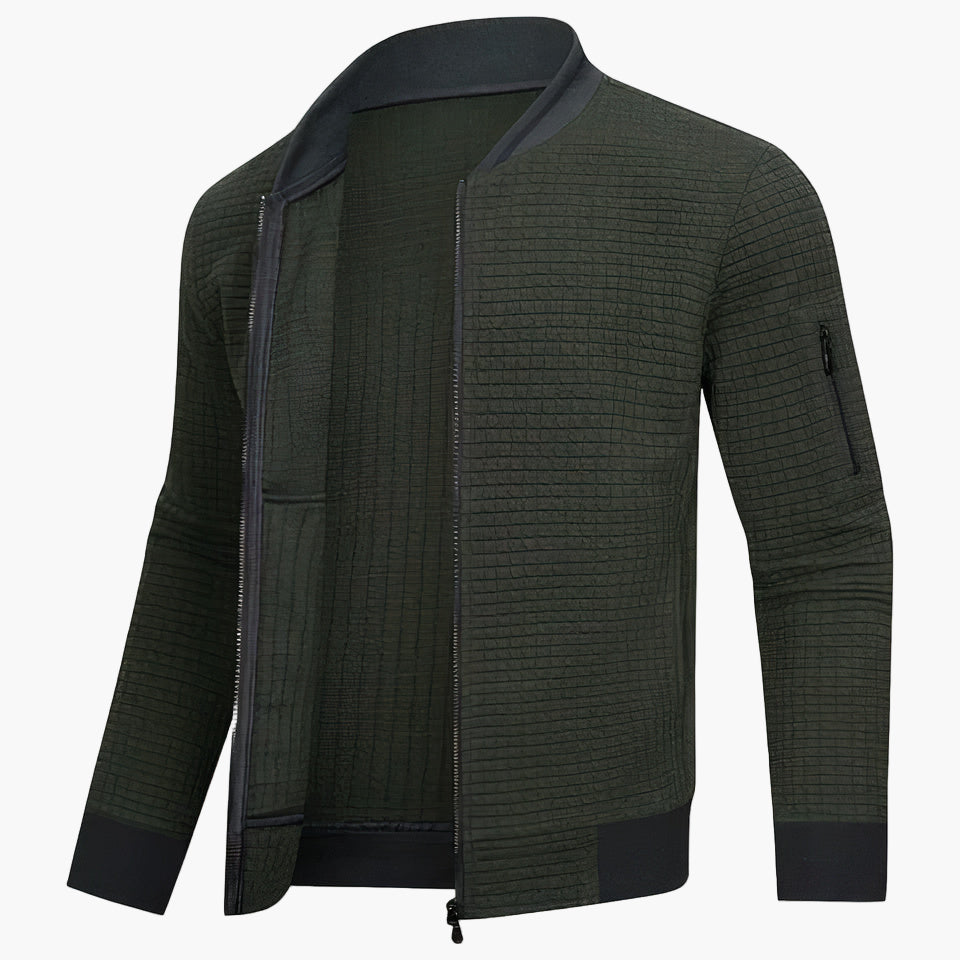 Bomber uomo moderno a quadri – Giacca casual elegante per tutti i giorni e ufficio