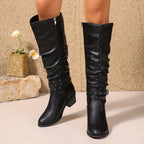 Ragnhild | Enkellaarsjes in slouchy look voor dames met bandjes en gespen