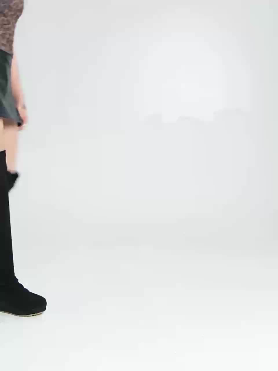 Aveline | Overknee laarzen voor dames met sleehak en elastische schacht
