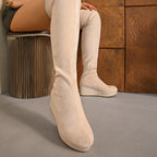 Aveline | Overknee laarzen voor dames met sleehak en elastische schacht
