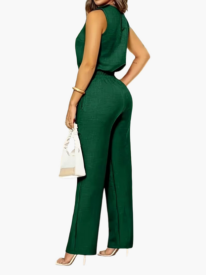 Mono elegante de negocios para mujer con pierna ancha – Oficina y uso diario