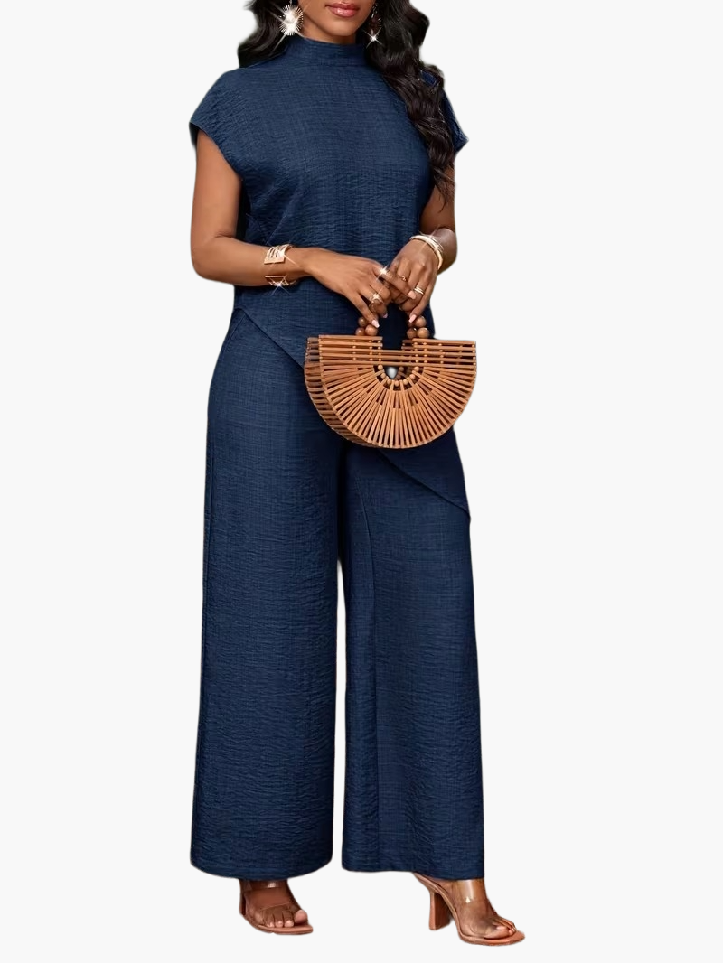 Damen Jumpsuit Elegant Asymmetrisch Weit Bein Freizeit Outfit