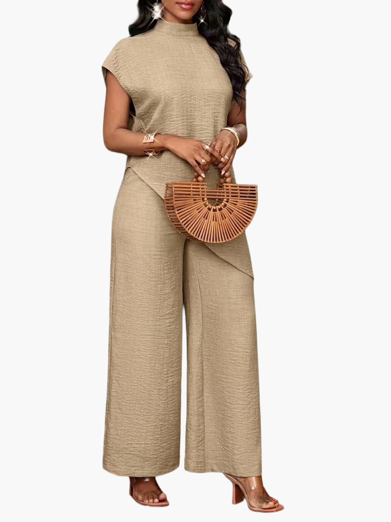 Damen Jumpsuit Elegant Asymmetrisch Weit Bein Freizeit Outfit