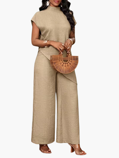 Damen Jumpsuit Elegant Asymmetrisch Weit Bein Freizeit Outfit