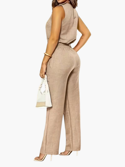Mono elegante de negocios para mujer con pierna ancha – Oficina y uso diario
