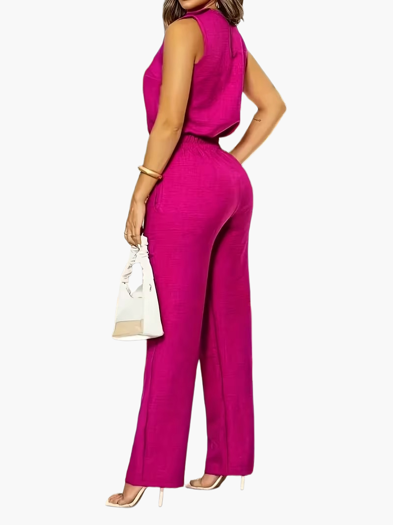Mono elegante de negocios para mujer con pierna ancha – Oficina y uso diario