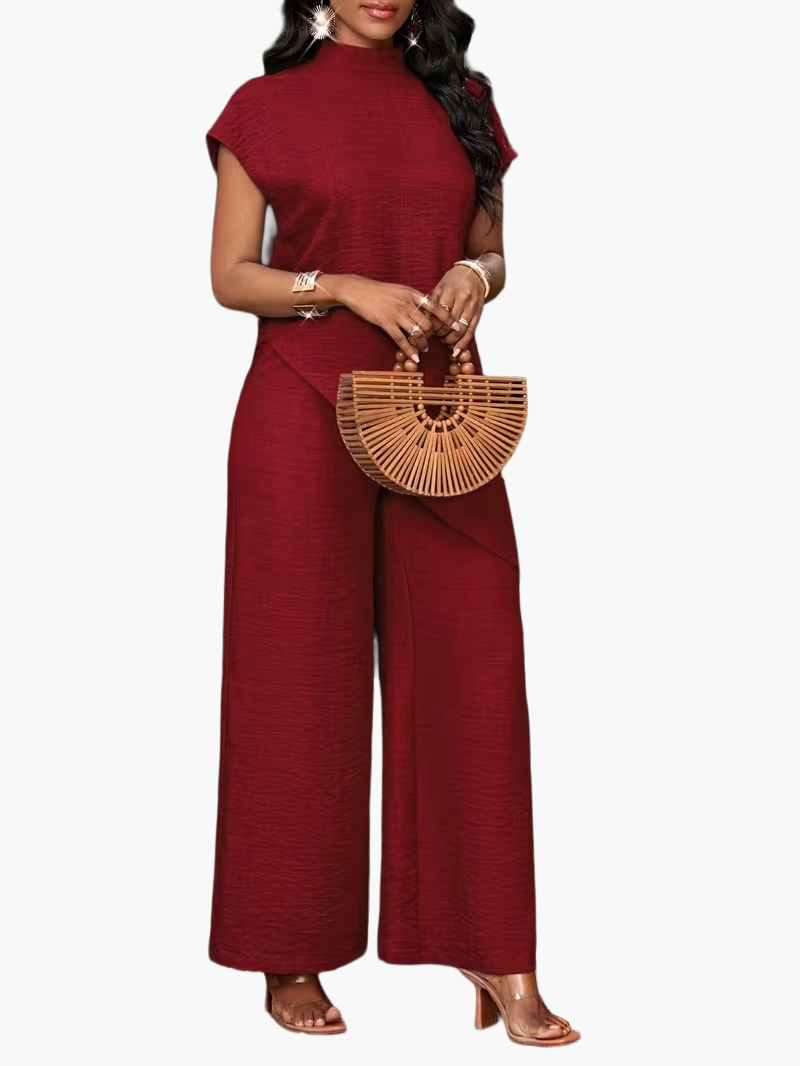 Damen Jumpsuit Elegant Asymmetrisch Weit Bein Freizeit Outfit