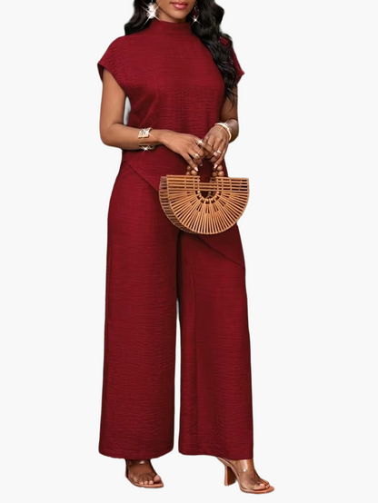 Damen Jumpsuit Elegant Asymmetrisch Weit Bein Freizeit Outfit