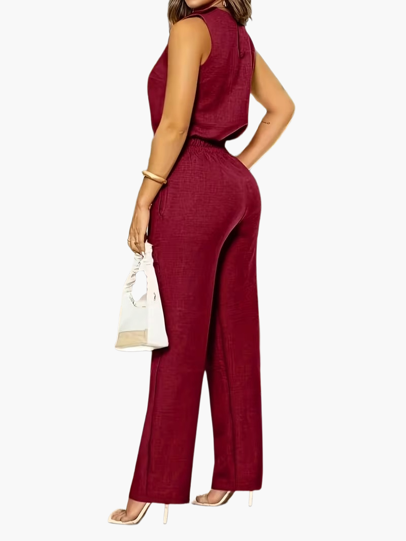 Mono elegante de negocios para mujer con pierna ancha – Oficina y uso diario