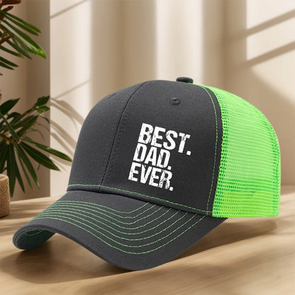 Cappellino da camionista uomo Best. Dad. Ever. – Idea regalo classica con messaggio moderno
