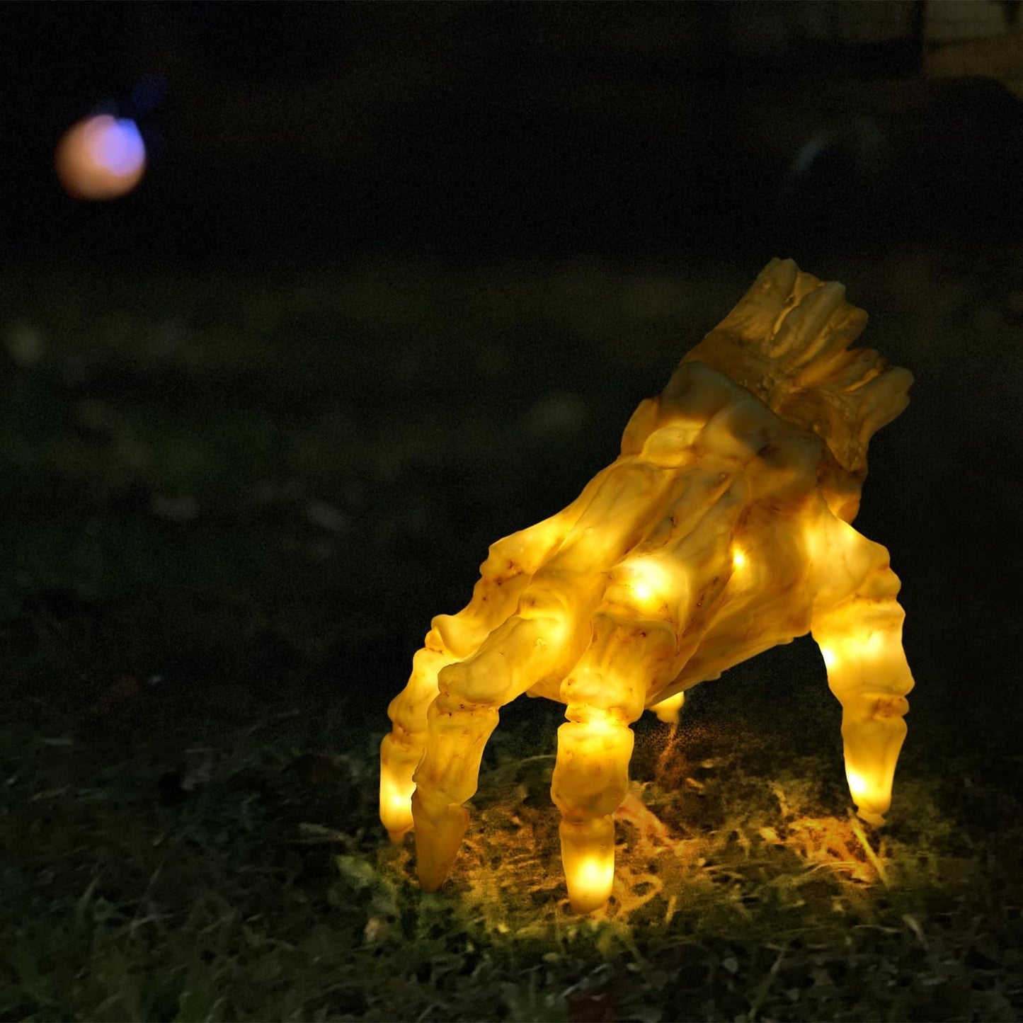 Main de zombie électrique lumineuse déco Halloween – Main mobile effrayante pour fête et maison hantée