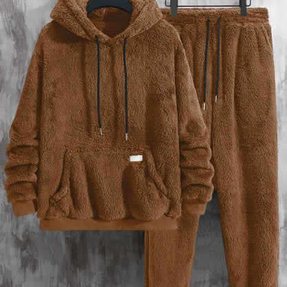 Unisex-sæt med blød hættetrøje og joggingbukser – blødt loungewear-outfit