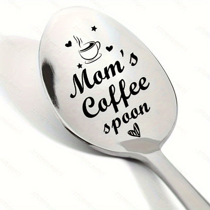 Cuillère à café personnalisée pour femmes – Cadeau pour maman, gravée avec « Cuillère à café de maman », accessoire élégant pour le petit-déjeuner et le plaisir