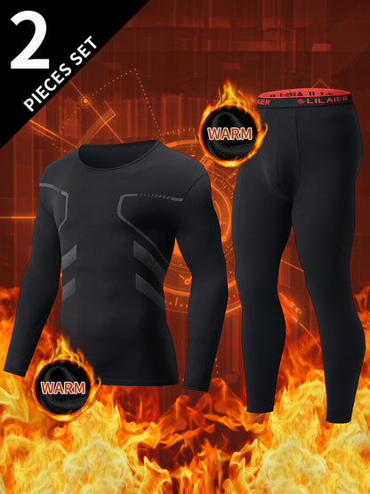 Herren Thermounterwäsche Set Langarmshirt und Hose Wärme Funktionsunterwäsche