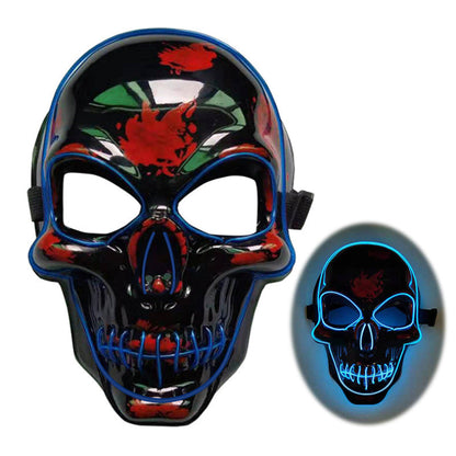 Halloween LED lichtgevend schedelmasker voor volwassenen – Griezelig feest- & kostuummasker