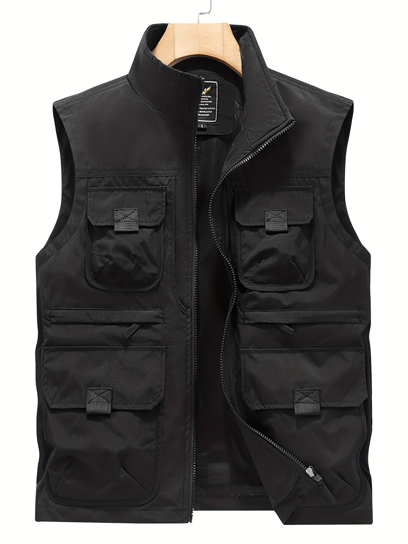 Herren Outdoor Utility-vest med flere lommer, fritidsvest for fiske, fotturer og fotografering