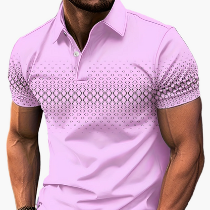 Polo da uomo con stampa geometrica moderna – Maglia casual elegante per tutti i giorni e l’estate