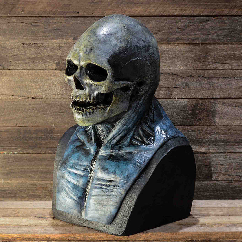 Masque squelette en latex Halloween pour adultes – Masque d'horreur réaliste pour fête et décoration